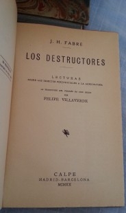 Libros antiguos. LA VIDA DE LOS INSECTOS. Año 1937.