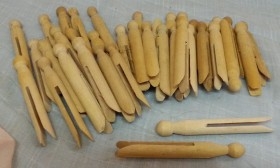 Pinzas de ropa. Estilo vintage. 38 Unidades.