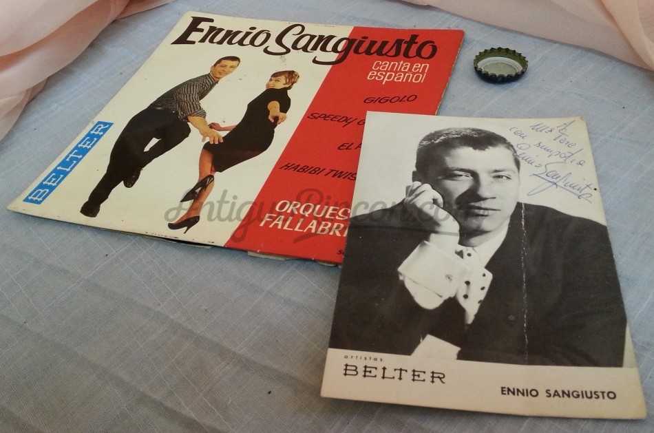 Disco Single de ENNIO SANGIUSTO. Años 60.