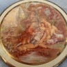 Péndulo viejo de reloj de pared. En latón. Para reutilizar.