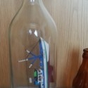Barco. Maqueta miniatura en botella.