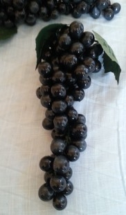 Racimo de Uvas negras. Imitación Alimentación. 2 Unidades.