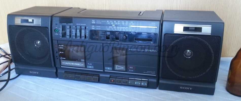 Radio-cassette doble pletina. Vintage. Mini cadena.