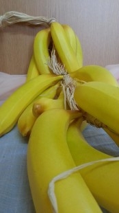 Banana. Guirnalda de Bananas. Imitación alimentos. 15 Unidades