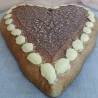 Pan. Corazón de Pan de Jengibre. Imitación alimentos.