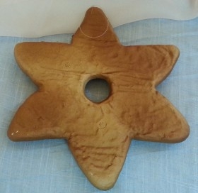 Pan. Estrella de Pan de Jengibre. Imitación alimentos.