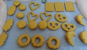 Galletas dulces para café. Imitación alimentos. 24 Unidades.