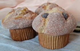 Magdalenas. Muffins. Imitación alimentos. Tres unidades.