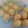 Huevos de gallina. Color Marrón. Imitación alimentos. 12 unidades.