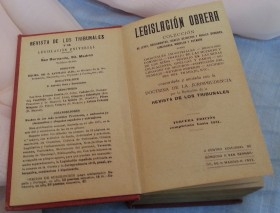 Libro Legislación Obrera. Años 1922.