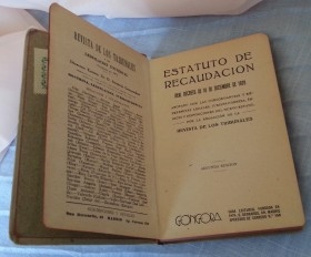 Libro Estatuto de Recaudación. Año 1928.