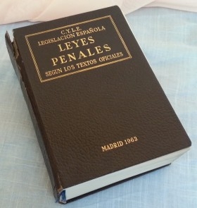Libro Leyes penales. Años 1963.
