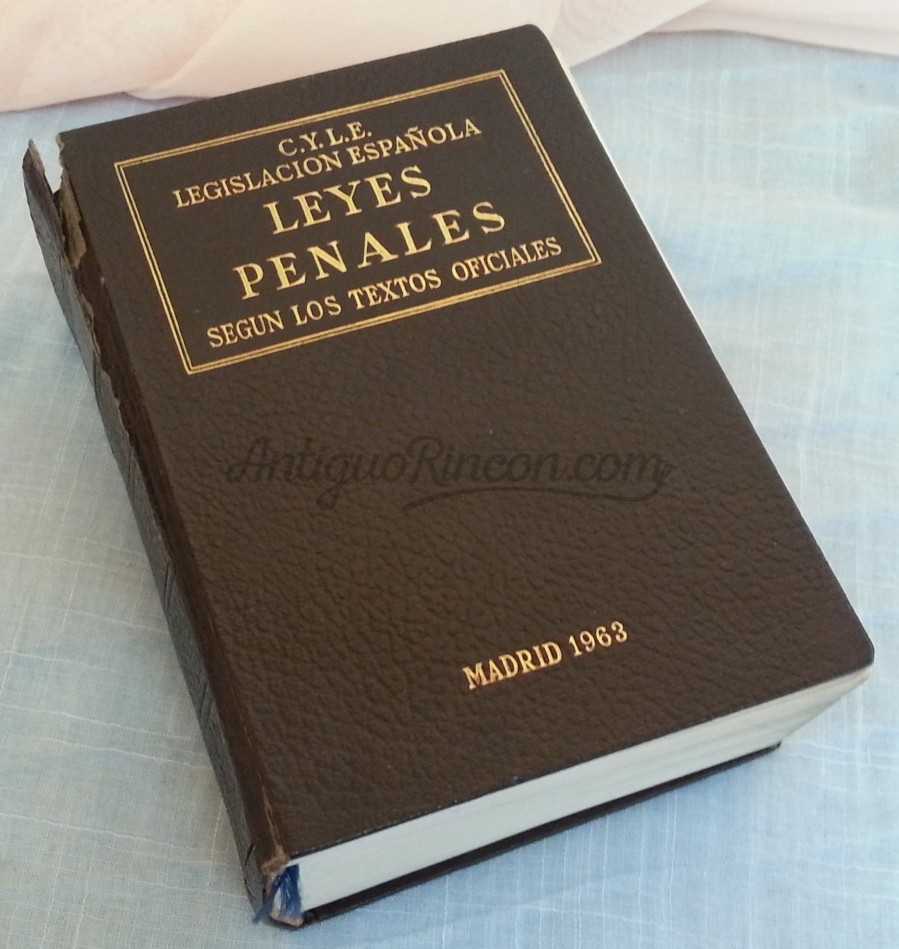 Libro Leyes penales. Años 1963.