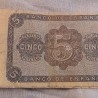 Pesetas. Billetes de 5 pesetas ficticios. Años 30.