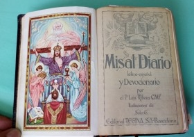 Misal. Misal completo. Año 1951. Precioso libro religioso.