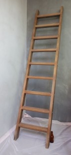 Escalera. Madera. Escalera de trabajo años 80-90. Grande.