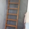 Escalera. Madera. Escalera de trabajo años 80-90. Grande.