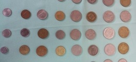 Monedas. Conjunto de viejas monedas de diferentes países. 78 piezas.