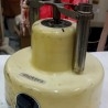 Laboratorio. Conjunto vintage de centrifugadora de laboratorio y soporte tubos de ensayo.