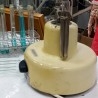 Laboratorio. Conjunto vintage de centrifugadora de laboratorio y soporte tubos de ensayo.