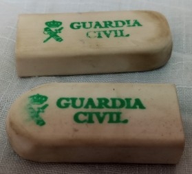 Goma de borrar. Guardia Civil. Pareja.