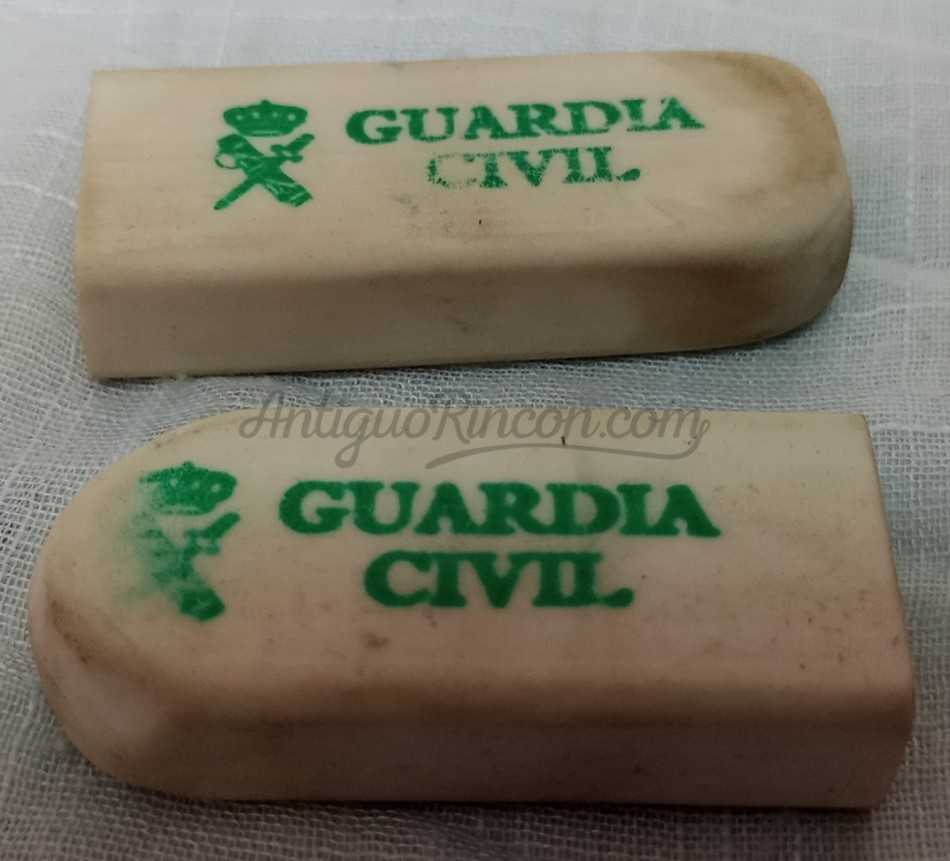 Goma de borrar. Guardia Civil. Pareja.