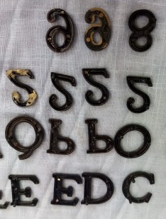 Letras variadas para reutilizar. Conjunto.