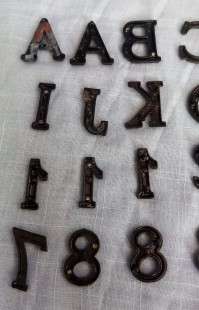 Letras variadas para reutilizar. Conjunto.