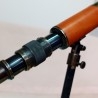 Catalejo sobre Trípode. En latón y madera. Telescopio naval.