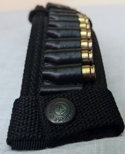 Canana completa con balas de atrezzo. Balas de 9 mm. Banda para cinturón policial.