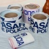 Cinta de Policía Nacional. Varios rollos para atrezar escenas en productoras y publi.