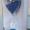 Reloj de arena en vidrio. Perfecto estado. Arena azul.