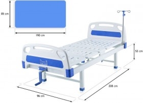 Cama de hospital articulada. Cama. En alquiler para el cine.