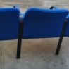 Bancadas de 3 asientos. Metálicas y tapizadas en azul. Perfecto estado general.
