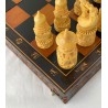 Ajedrez. Juego de ajedrez vintage. Tallado a mano en caja original