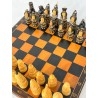 Ajedrez. Juego de ajedrez vintage. Tallado a mano en caja original