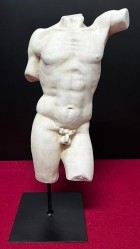 Torso griego. Escultura cuerpo masculino. 43 cm altura total.