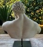 Busto. Hércules Farnesio. 34 cm altura. Escultura en polvo de mármol.