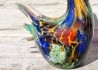 Gallo. Vidrio de Murano. 22 cm altura. Colorida y alegre escultura.