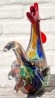 Gallo. Vidrio de Murano. 22 cm altura. Colorida y alegre escultura.