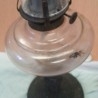 Quinqué en vidrio. Años 30. Perfecto estado. Preciosa lámpara todavía útil.