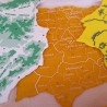 Mapas de escuela en plástico. España. 3 ejemplares.