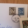 Lote de sellos británicos en felicitaciones. Años 60