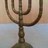 Candelabro judío de 5 brazos. Menorá en bronce.