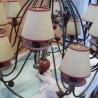Lámpara de techo de 12 brazos. Años 70. Funcionando. Estilo Art Decó. Preciosa.
