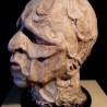 Leproso. Cabeza réplica de ser humano infectado de lepra en el s. XIII. Obra exclusiva