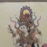 Dibujo a plumilla. Años 1920-1930. Diosa Shiva. Impresionante. Enmarcado y acristalado