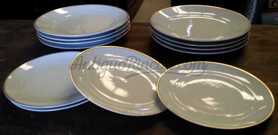 Vajilla porcelana IRABIA. Perfecto estado. 12 platos. Atrezzo de cocina