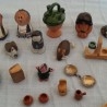 Miniaturas en barro. 18 objetos diferentes.