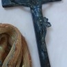 Crucifijo antiguo. En madera y bronce. Old crucifix.